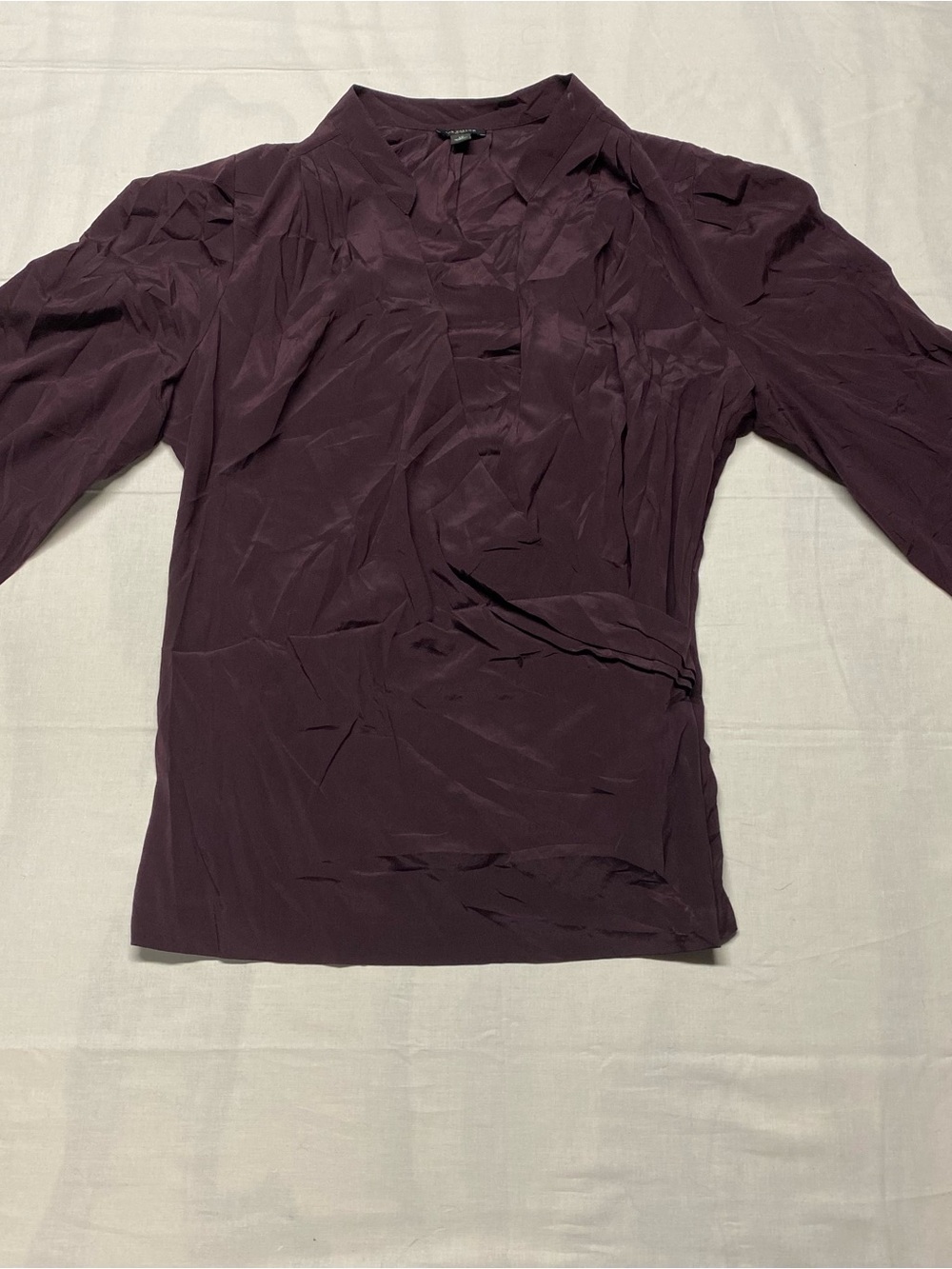 Ann Taylor Plum Wrap-Style Blouse